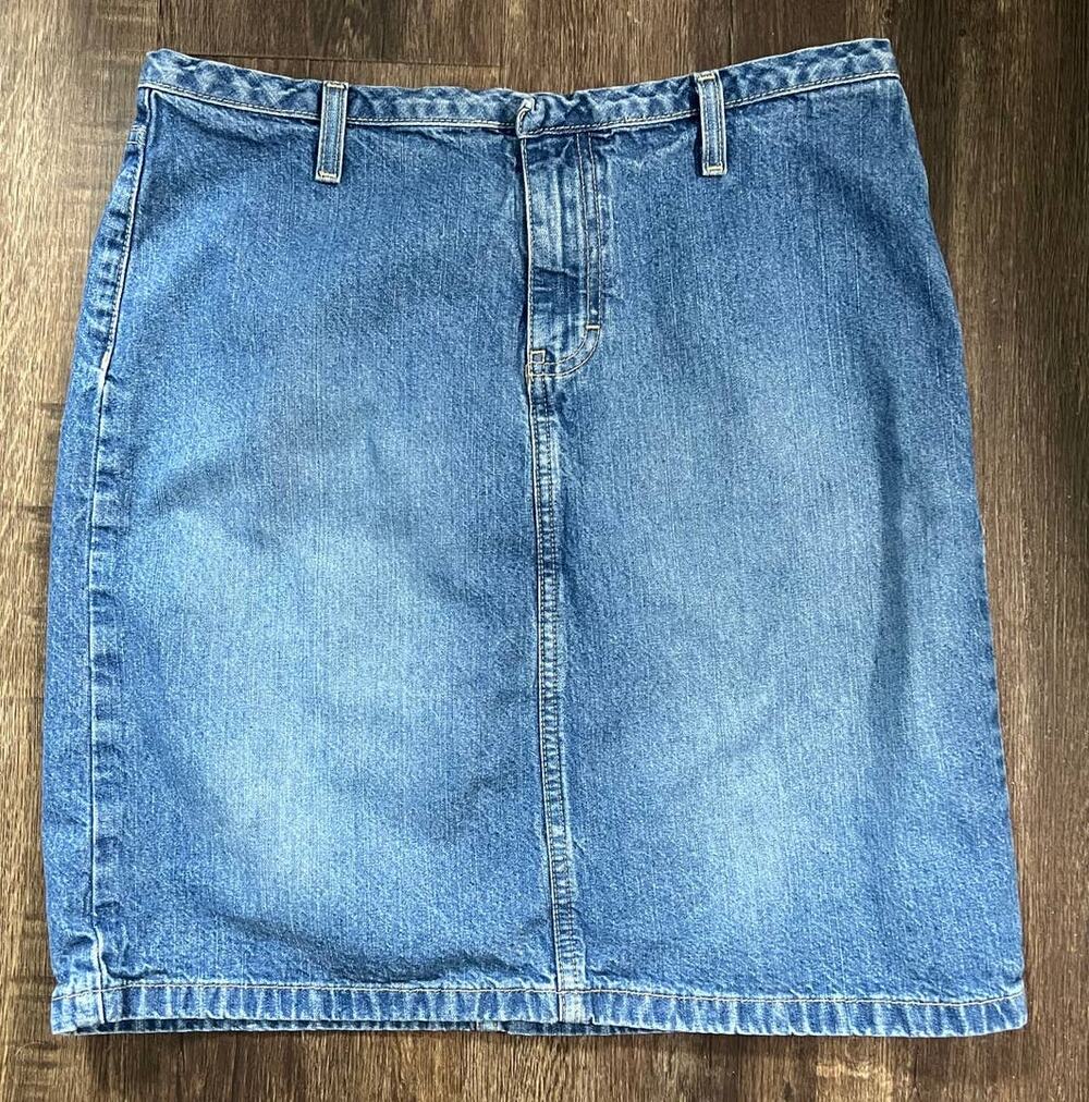Y2K 2001 Tommy Hilfiger Denim Jean Skirt Size 8